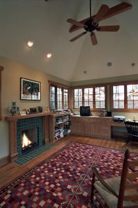 Arts and Craft - fireplace, asheville, scott w bartholomew architecture